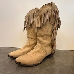 VTG ACME cowboy boots women's 6M fringe 80's/90's